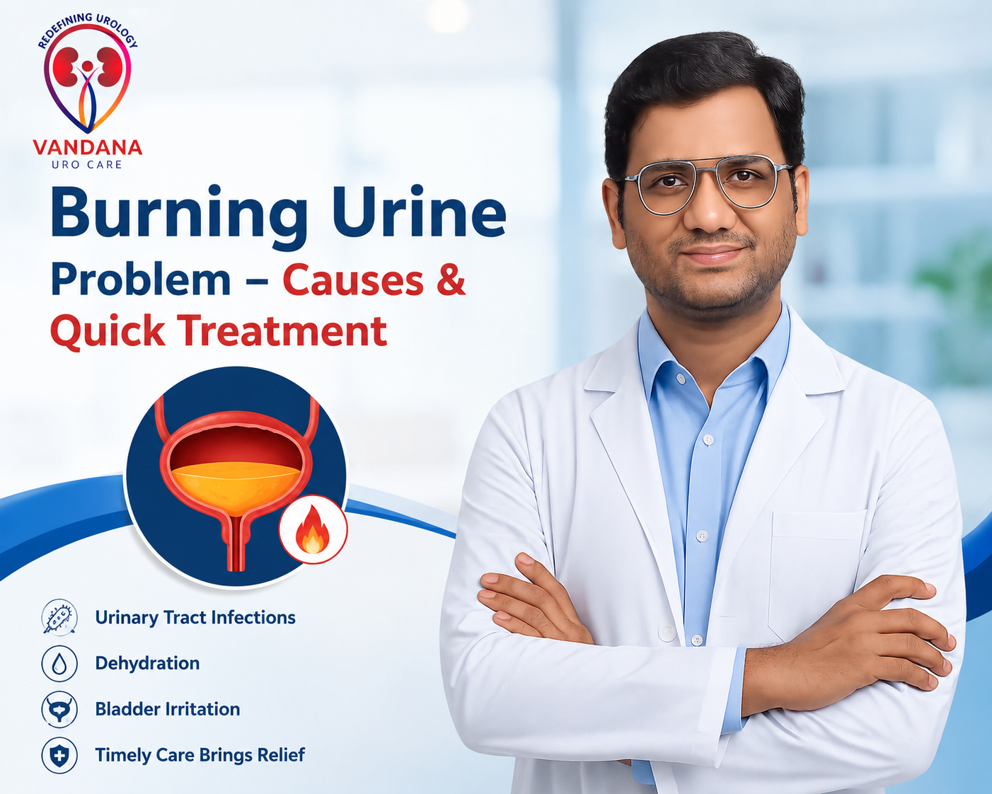 Burning urine problem causes and quick treatment including urinary tract infections, dehydration and bladder irritation